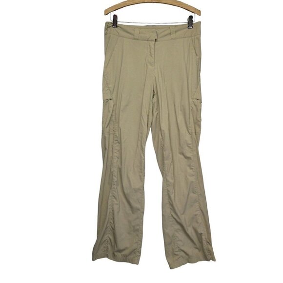 Exofficio Pants‎ Womens 10 Beige Nylon Outdoor Cargo Pockets Performance Nylon - Picture 1 of 9
